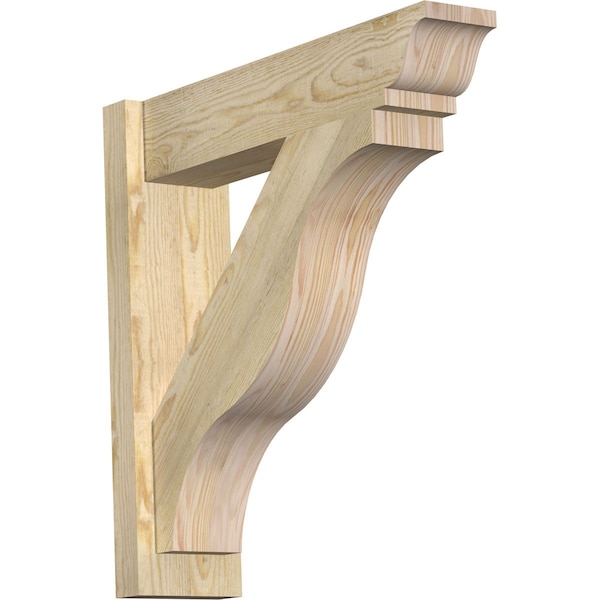 Ekena Millwork Funston Rough Sawn Traditional Outlooker, Douglas Fir, 6"W x 24"D x 24"H OUT06X24X24FST01RDF - main